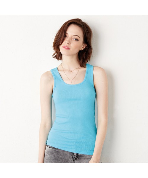 Plain tank top 2x1 rib Bella 195 GSM